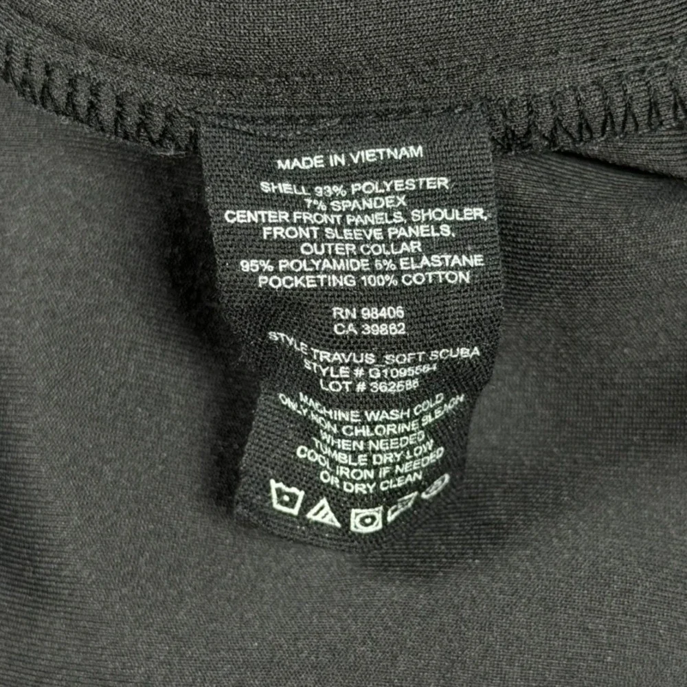 Theory Full Zip Performance Scuba Soft Jacket Black Navy Blue Men's‎ Size XXL